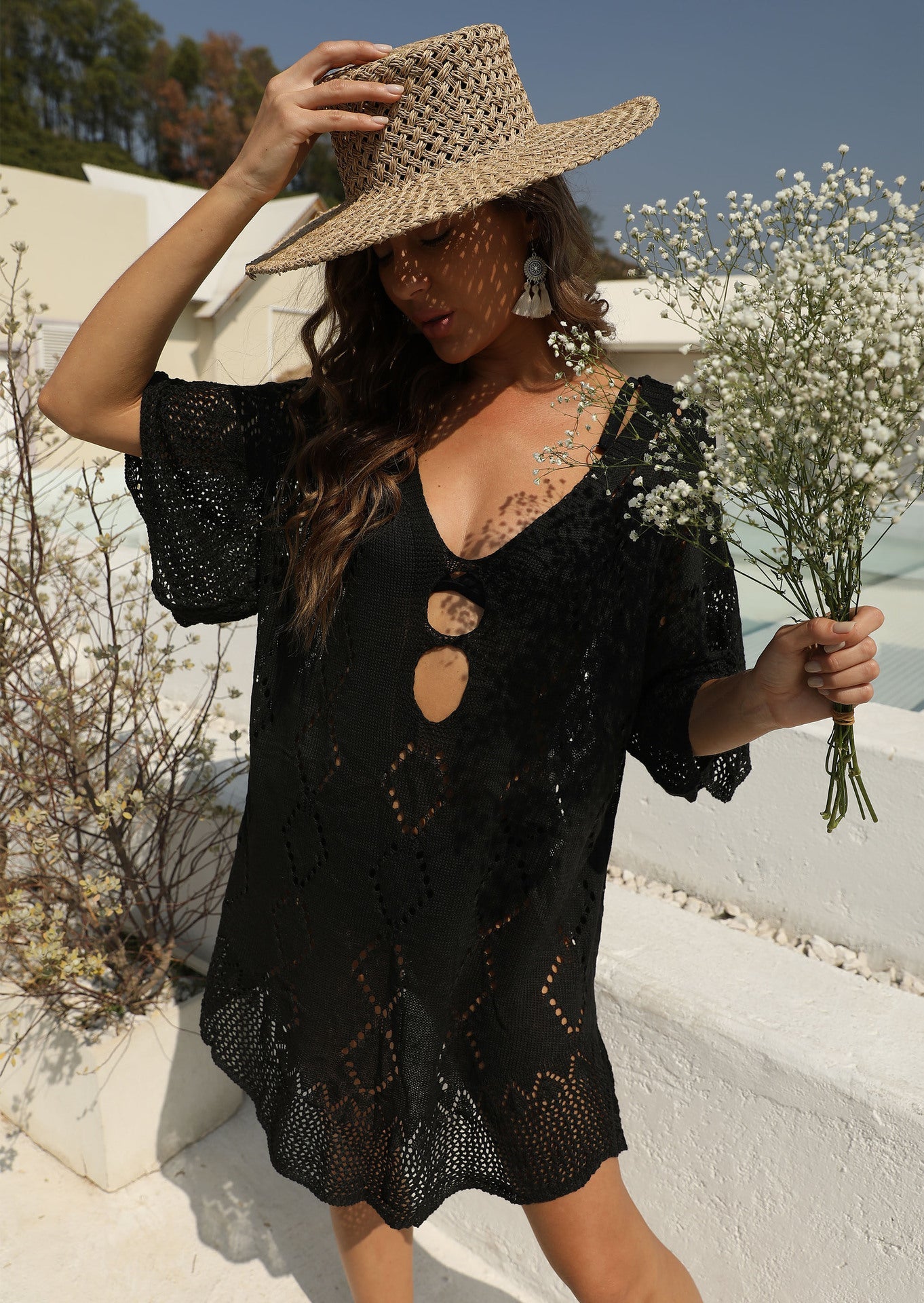 Women's Open Knit Crochet Beach Tunic berg-feldt