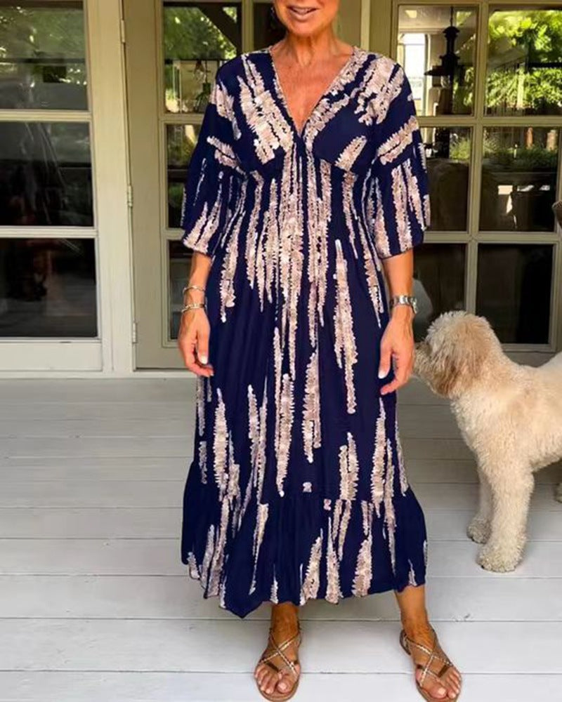 Wickel-Maxikleid mit weiten Ärmeln von berg-feldt