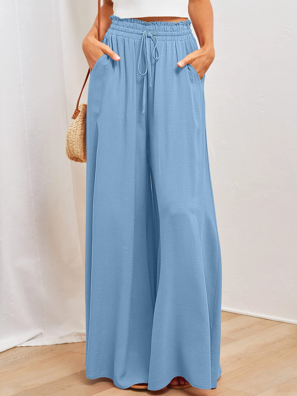 Weite Damen-Palazzohose mit Gummizug und Taschen von berg-feldt