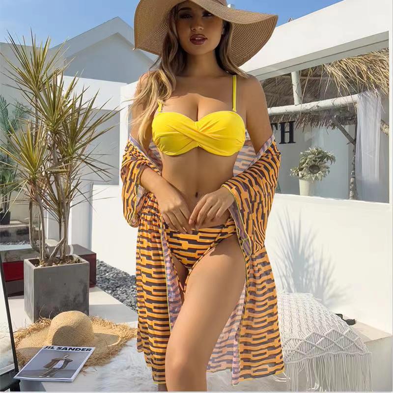 Wickel-Bikini-Oberteil mit Kaftan von berg-feldt für Damen