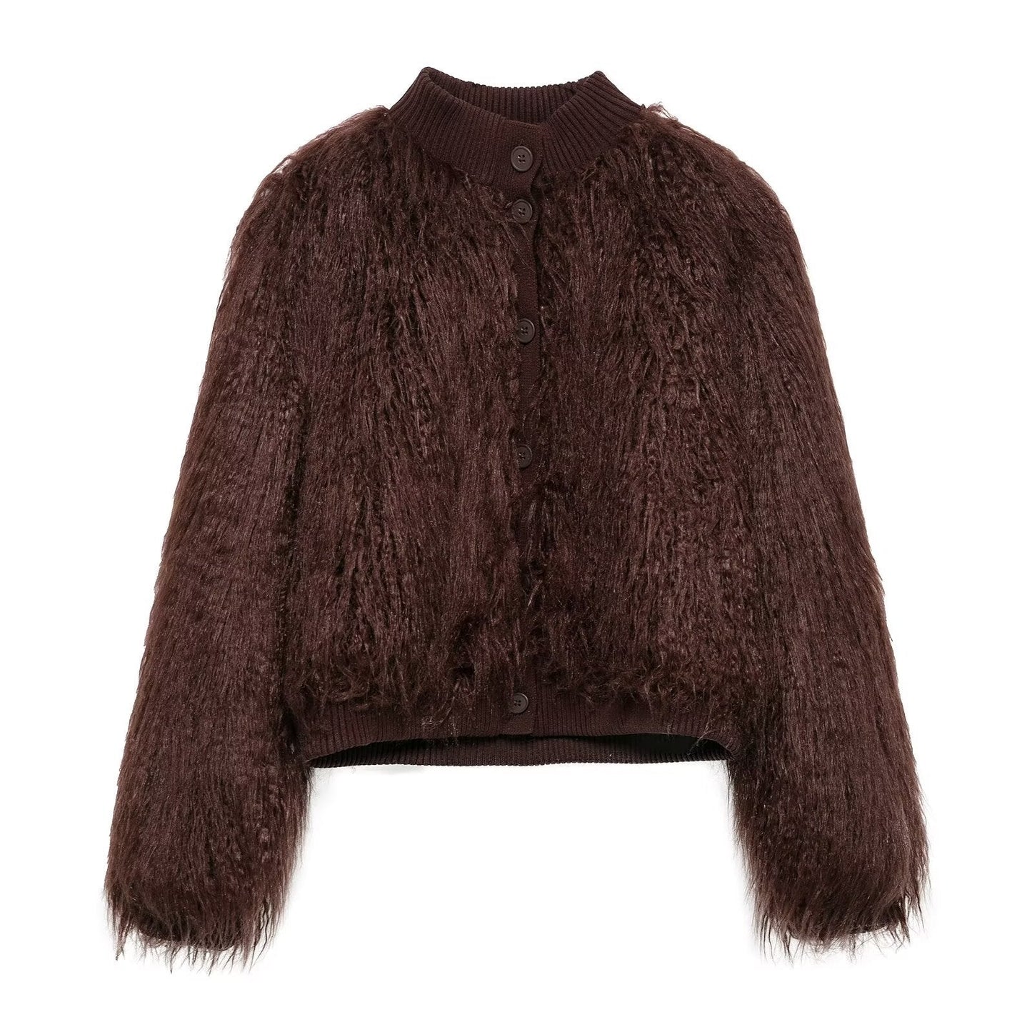 Structured Faux Fur Bomber Jacket by berg-feldt for Women