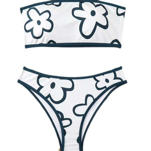 Women's Floral Print Bandeau Bikini Set berg-feldt 1750839660