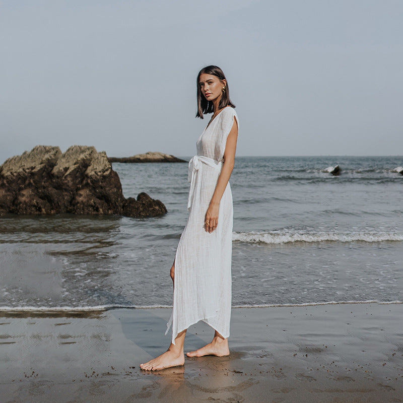 Wickelkleid für Damen mit Gürtel