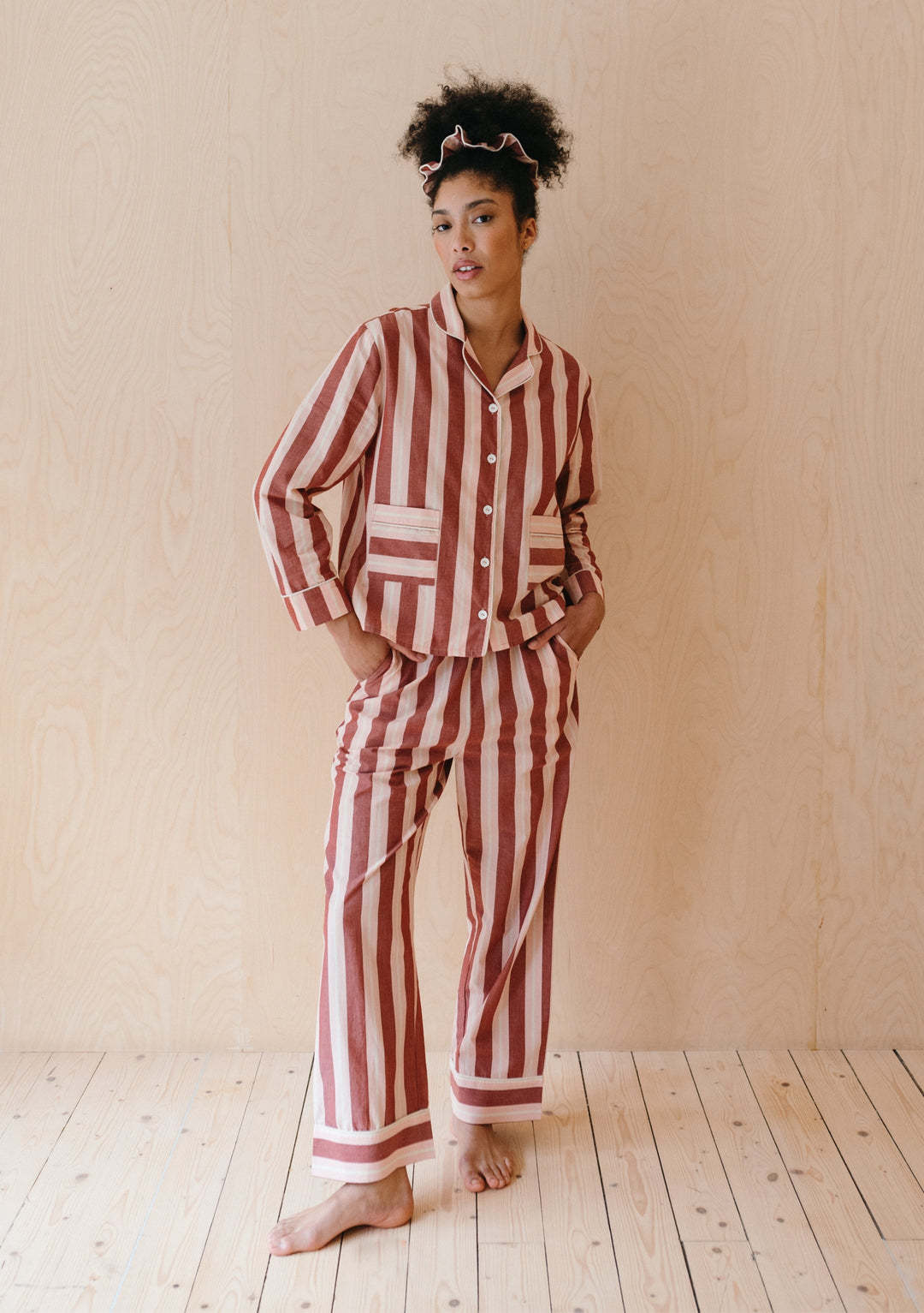 Damen Pyjama-Set mit modischem Streifenmuster Berg-Feldt