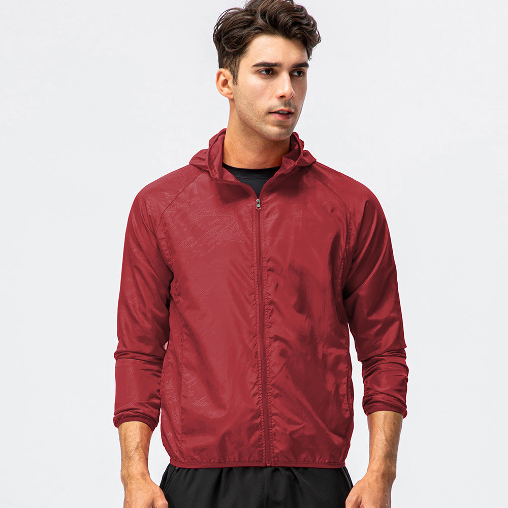 Leichte Herren Laufjacke, atmungsaktiv und mit Reflektoren von berg-feldt