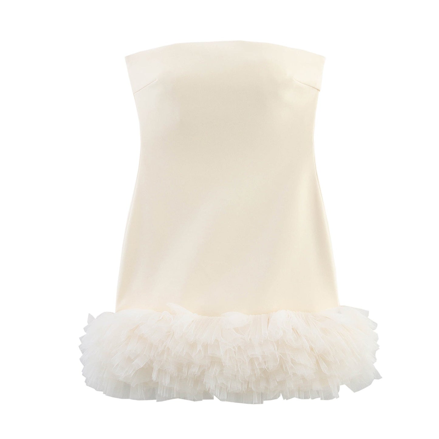 Women's Strapless Ruffle Hem Mini Dress berg-feldt