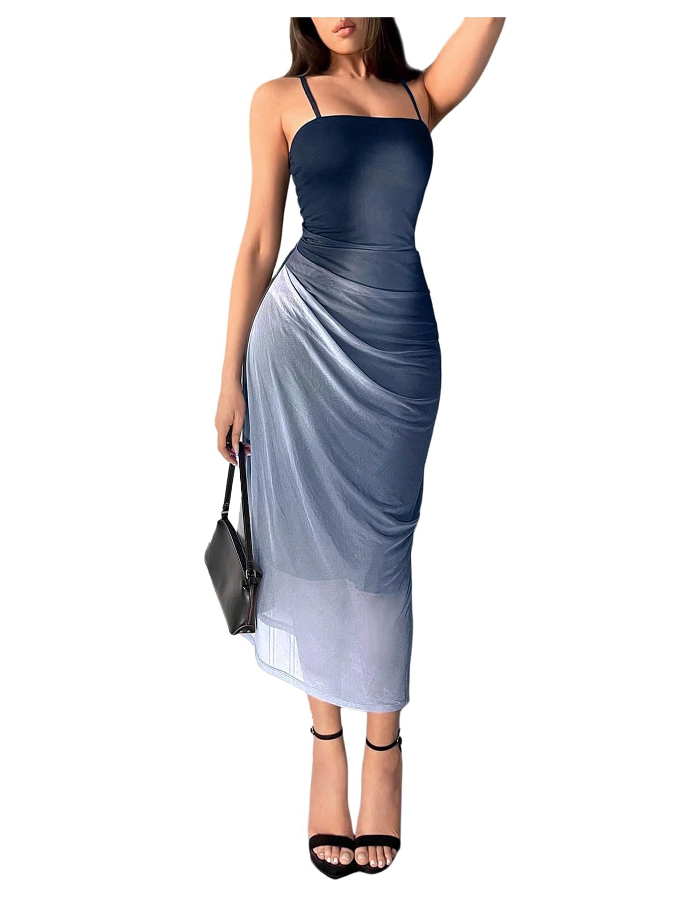 Robe cache-cœur élégante pour femme avec sous-couche transparente par berg-feldt