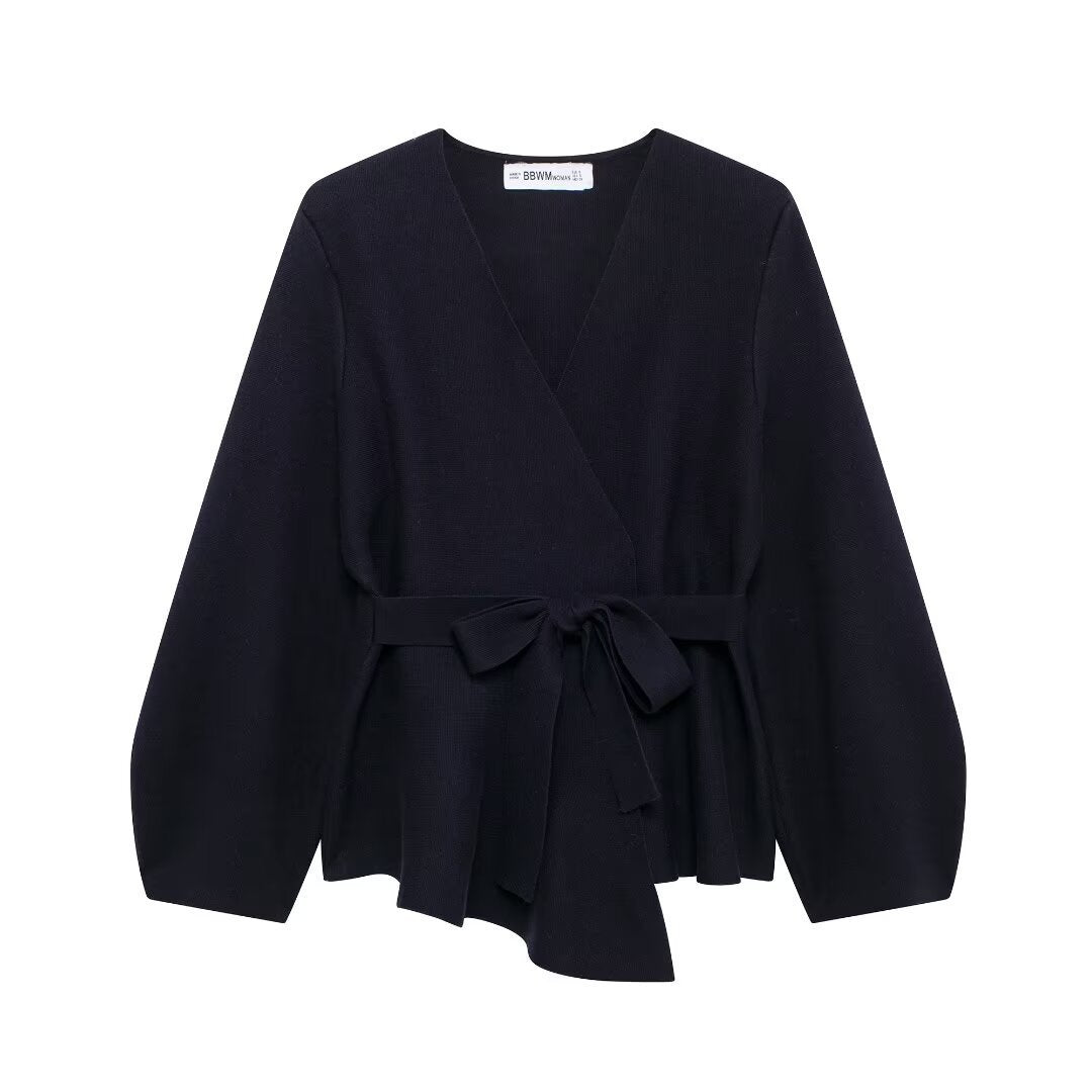 Wickelbluse für Damen mit Bindedetail von berg-feldt