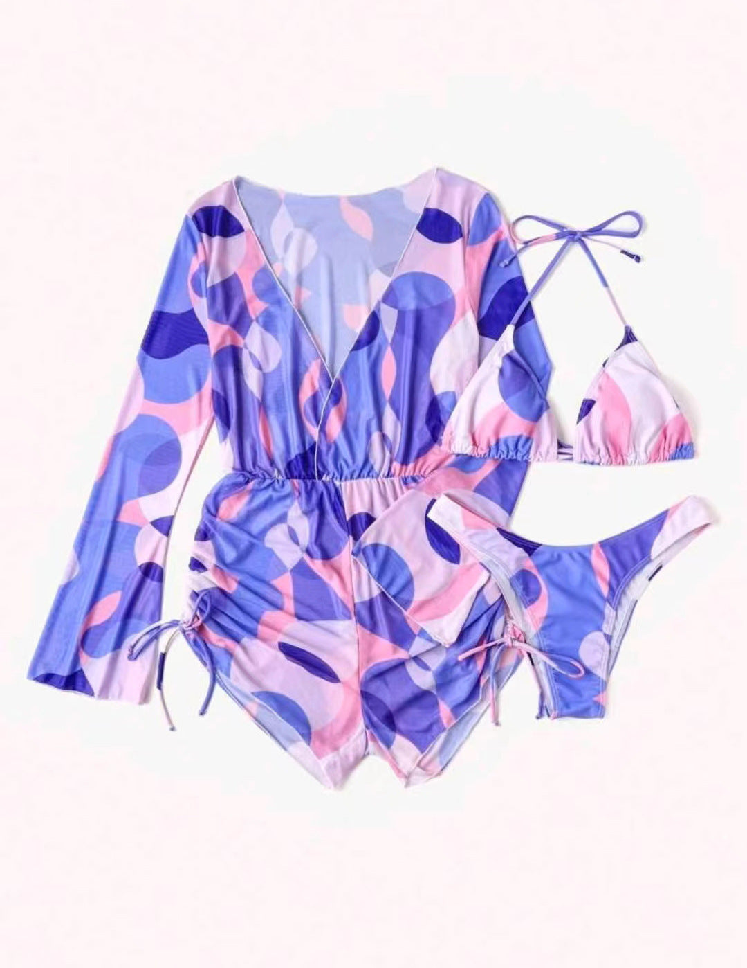 Women's Colorful Long-Sleeve Swimsuit Set berg-feldt