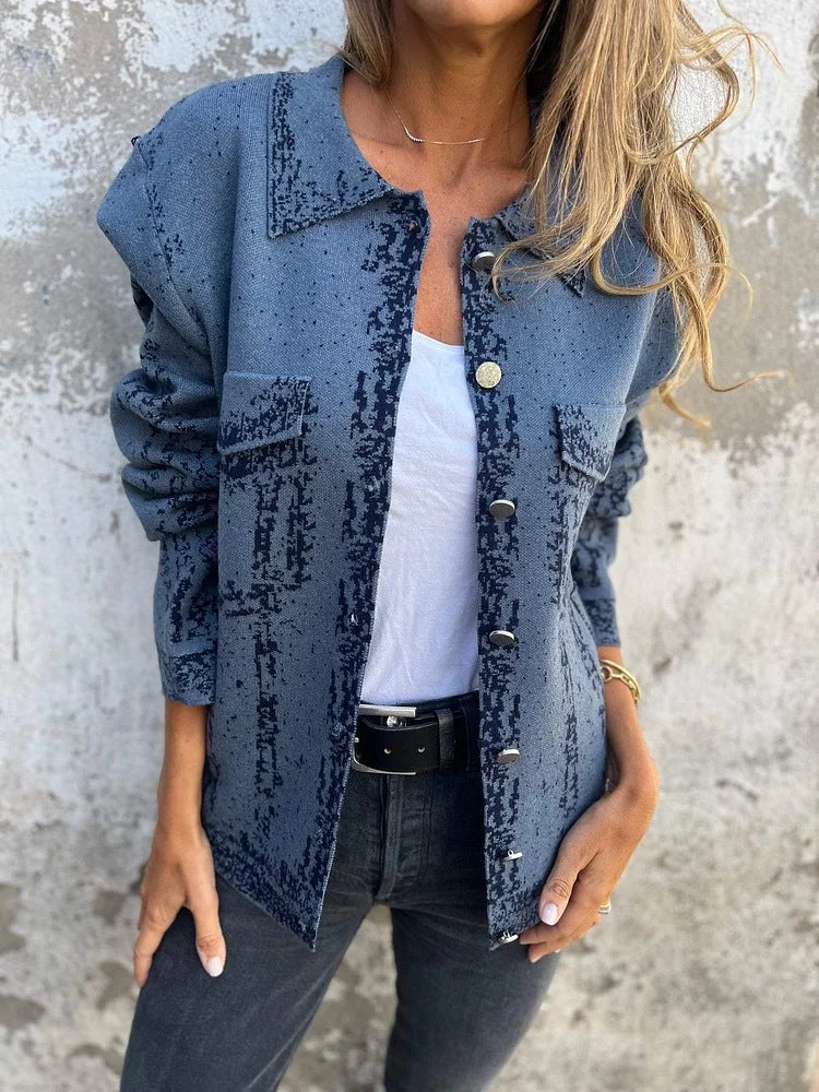 Berg-Feldt | Veste en tricot à revers et boutons métalliques