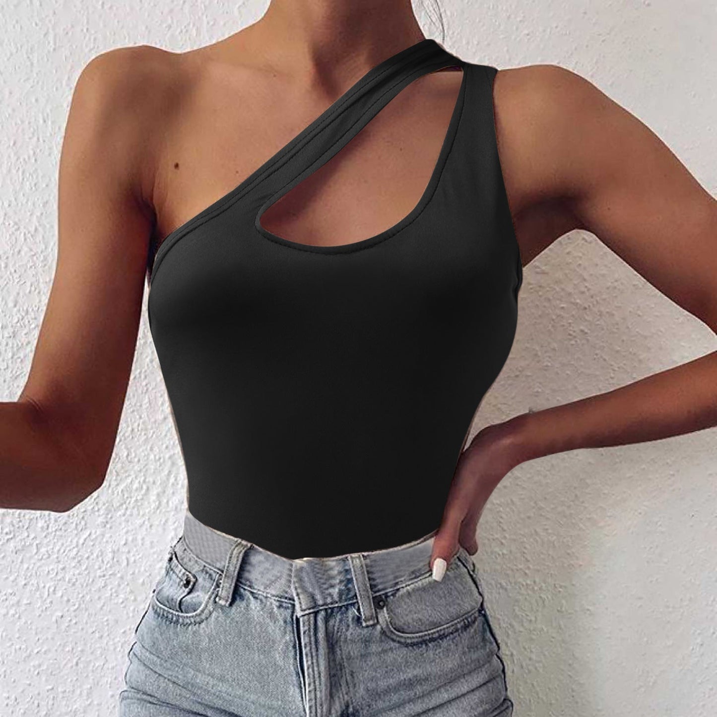 Women's One-Shoulder Cut-Out Bodysuit berg-feldt