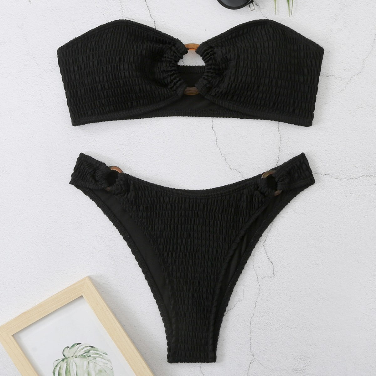 Ensemble de bikini femme Berg-Feldt avec bandeau smocké et anneau