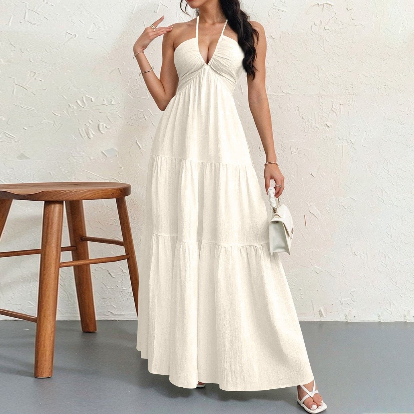 Robe longue fluide pour femme avec décolleté plongeant Berg-Feldt