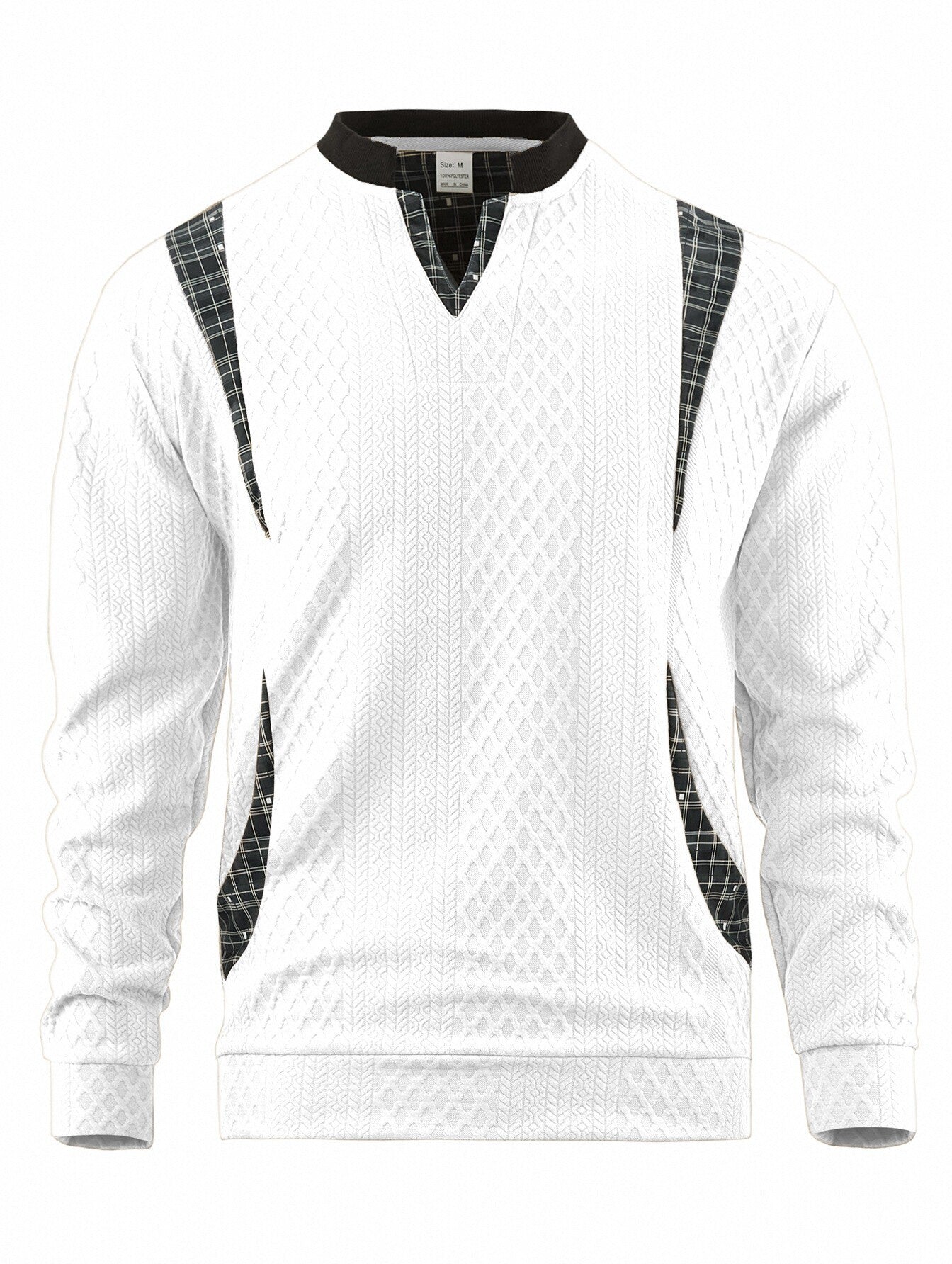 Herren Strickpullover mit modischen Karoelementen Berg-Feldt