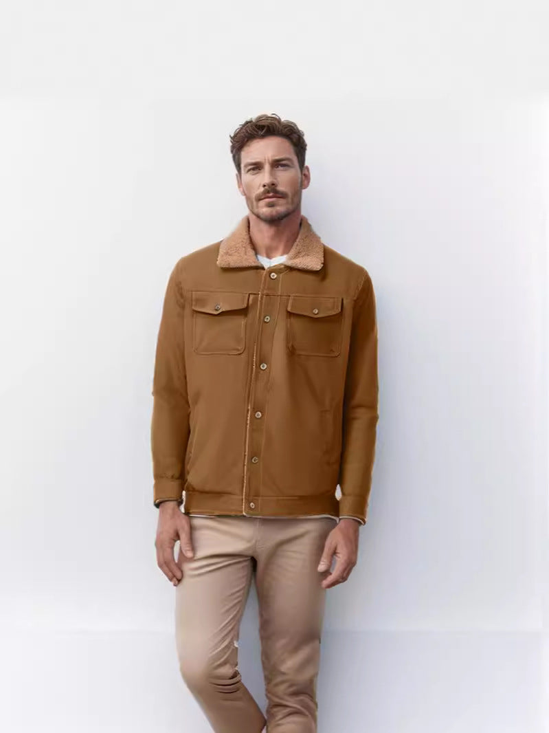 Veste décontractée pour homme avec col en fausse fourrure et poches pratiques Berg-Feldt