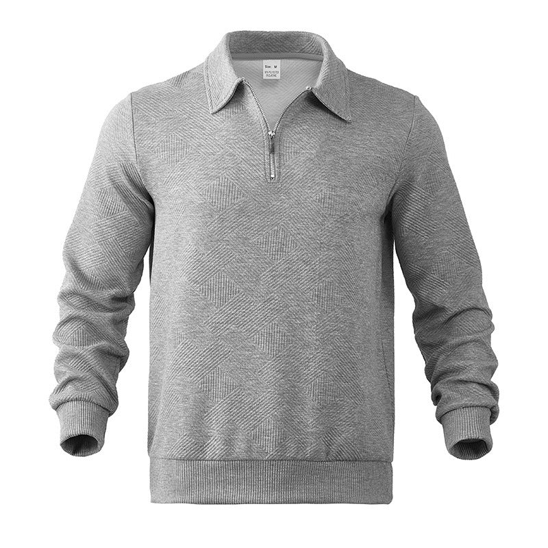 Herren Fleece Pullover mit strukturierter Oberfläche und modernen Kontrastdetails Berg-Feldt
