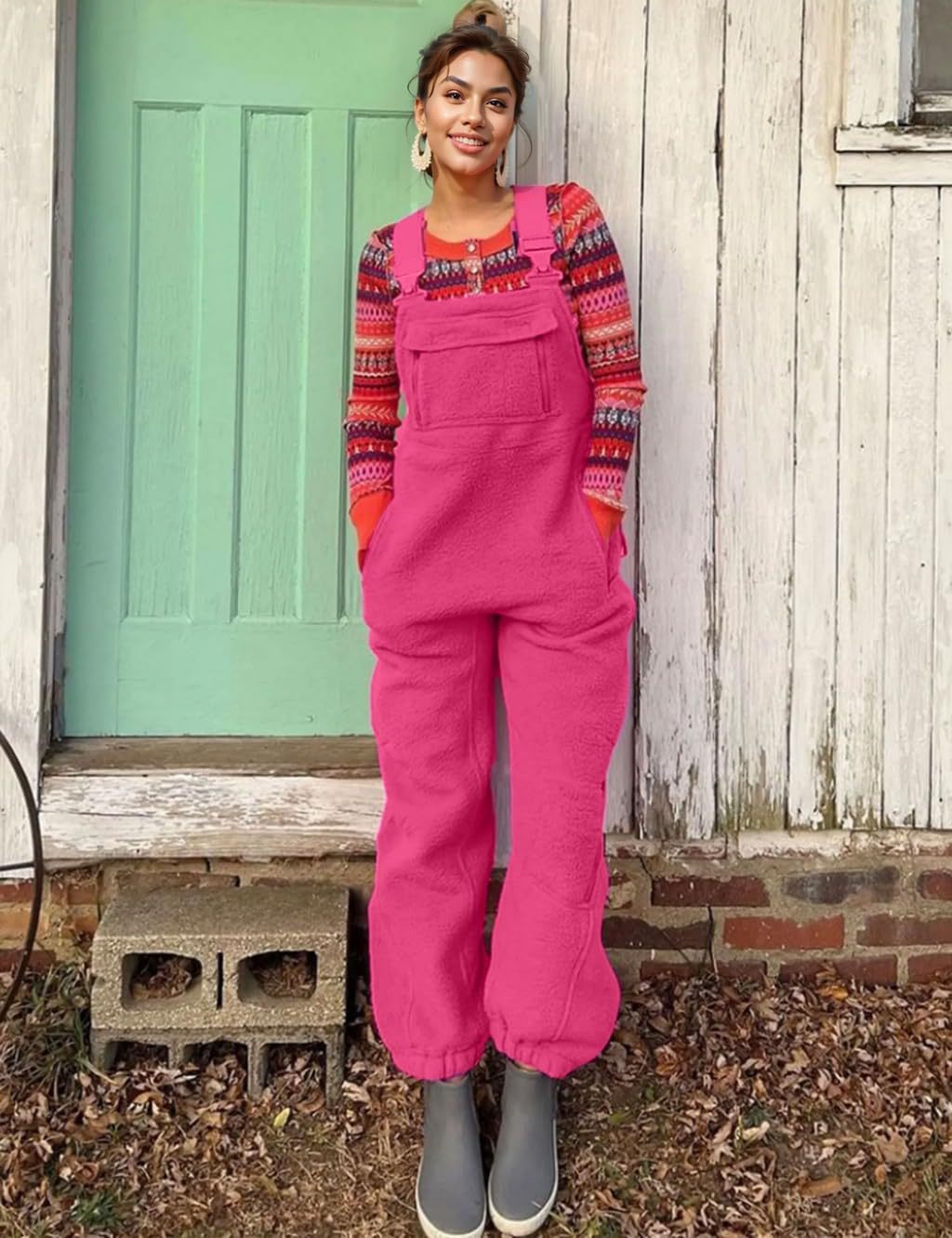 Women's Fleece Utility Bib Overalls berg-feldt