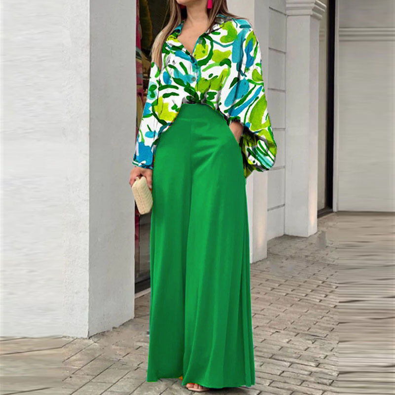 Atmungsaktive, elegante Damenbluse mit farbenfrohem Muster, weiten Ärmeln und lockerem Schnitt von berg-feldt