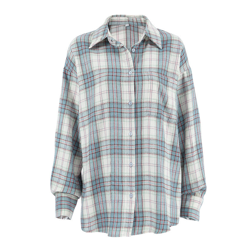 Women's Relaxed Fit Plaid Shirt by berg-feldt
