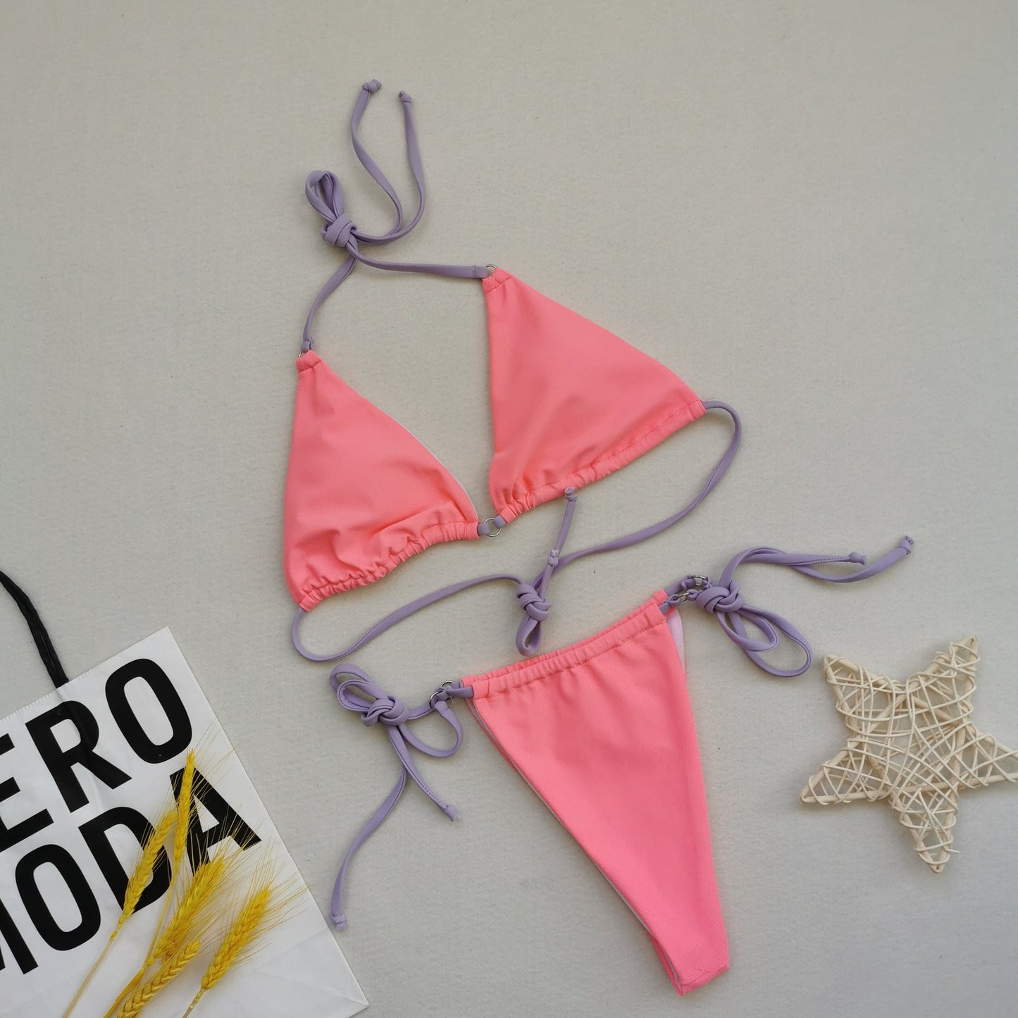 Womens Adjustable Triangle Bikini Set with Stylish Tie Band berg-feldt