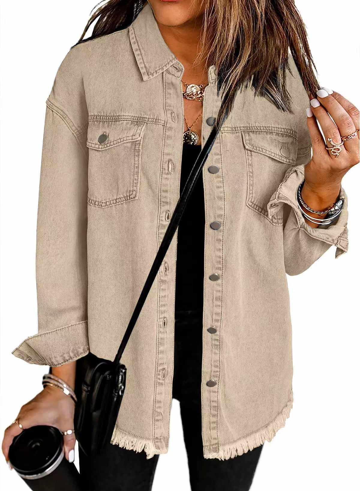 Women's Distressed Denim Western Jacket berg-feldt