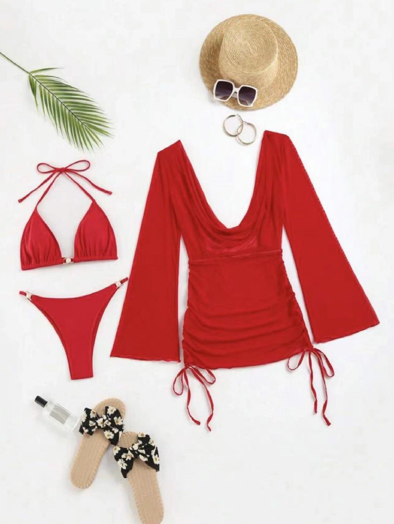 Elegantes Damen Bademode-Set mit Flügelärmeln und Cape von berg-feldt
