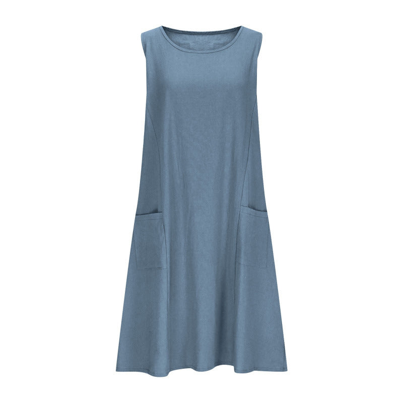 Ärmelloses Damen Freizeitkleid im A-Linie Schnitt mit Taschen von Berg-Feldt