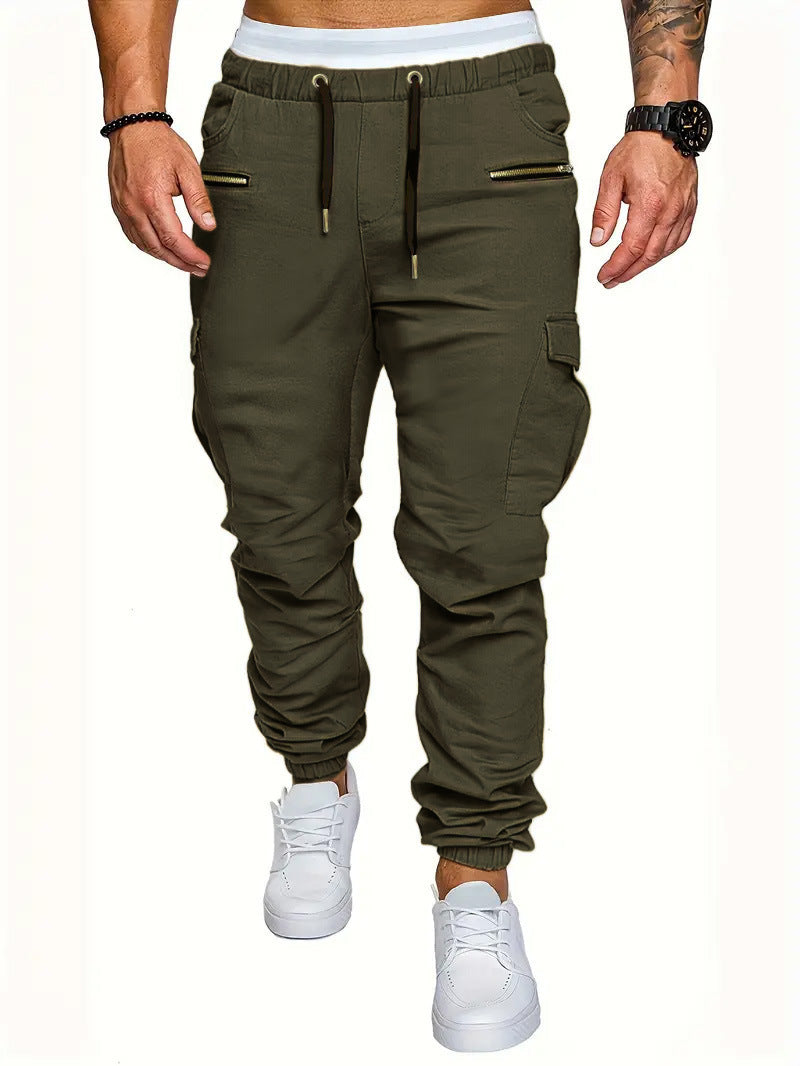 Pantalon cargo de jogging pour hommes avec taille élastique et poches zippées pratiques Berg-Feldt