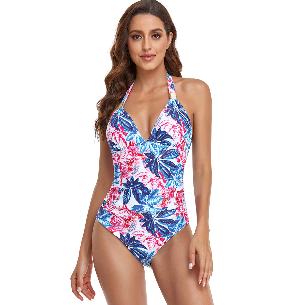 Maillot de bain femme berg-feldt, décolleté en V, imprimé léopard