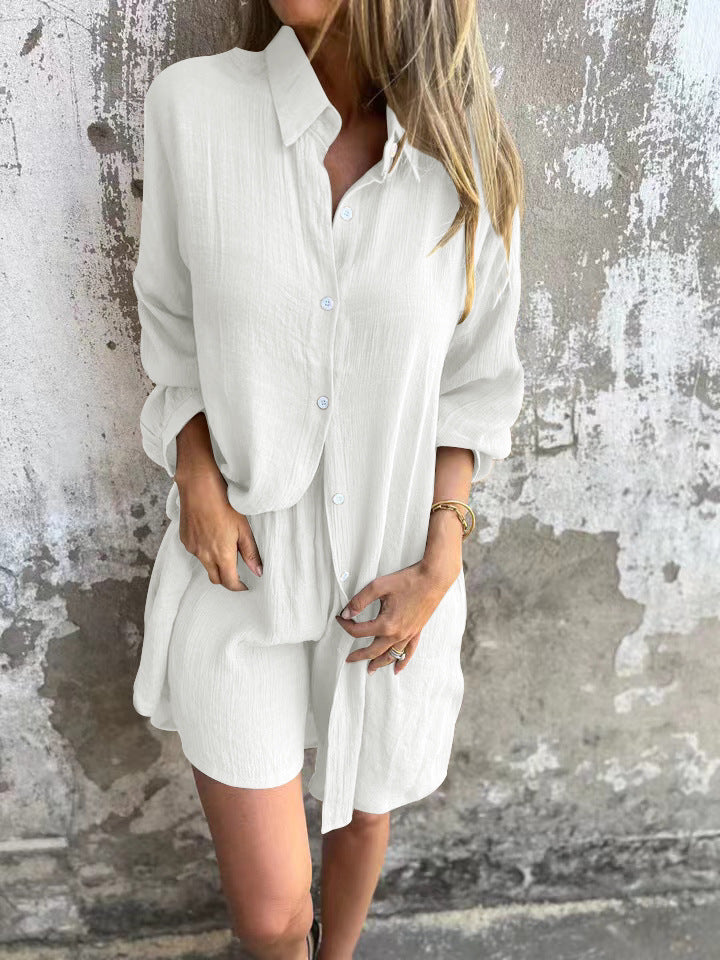 Chemise longue femme avec boutonnage intégral et coupe décontractée Berg-Feldt
