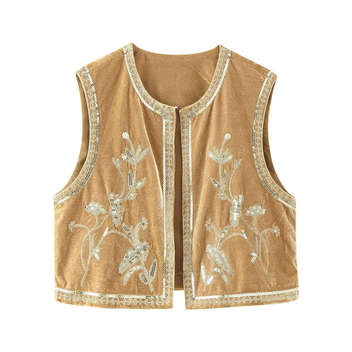 Women's Embroidered Velvet Vest berg-feldt