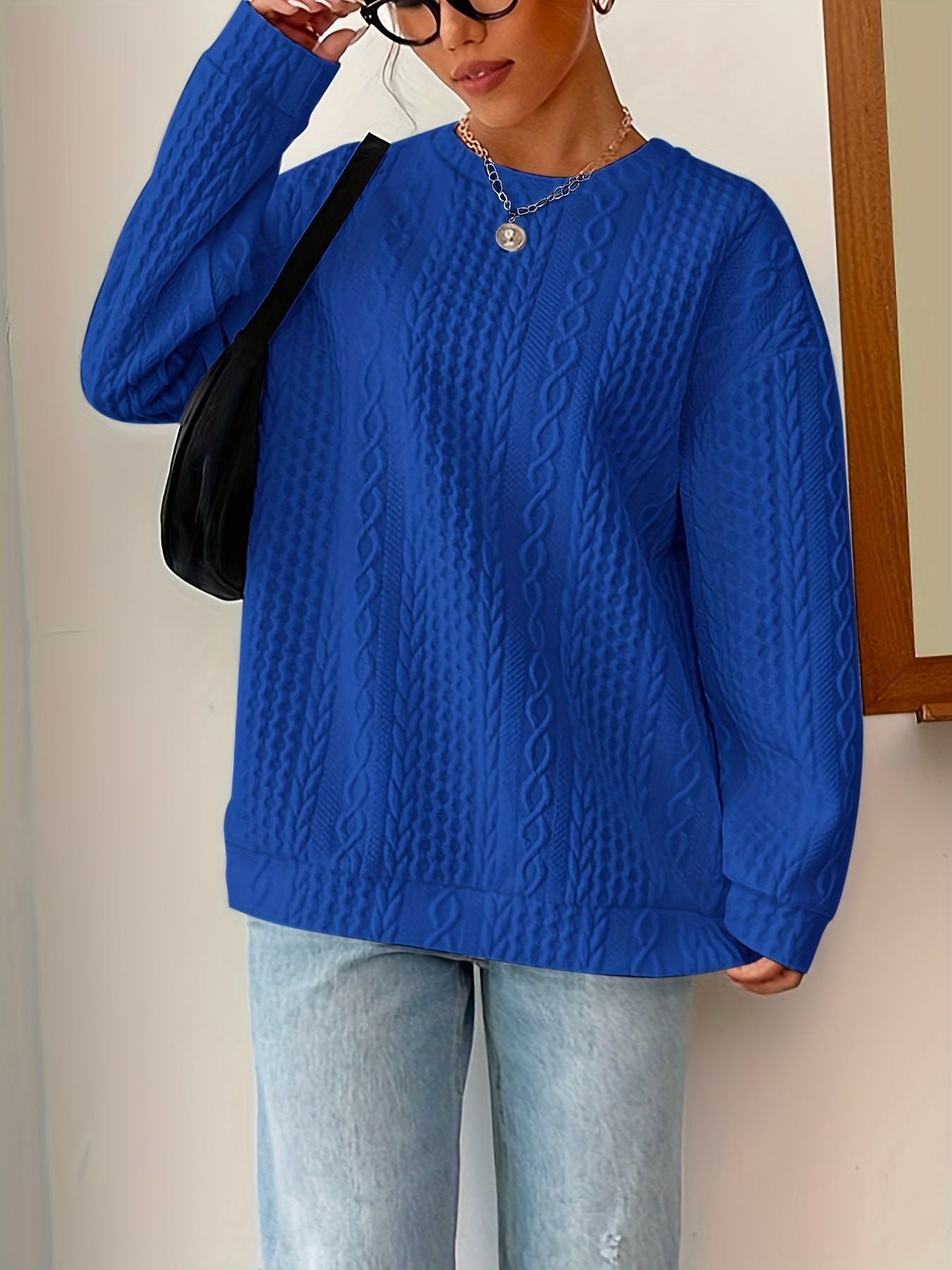 Women's Cable Knit Cozy Sweatshirt berg-feldt