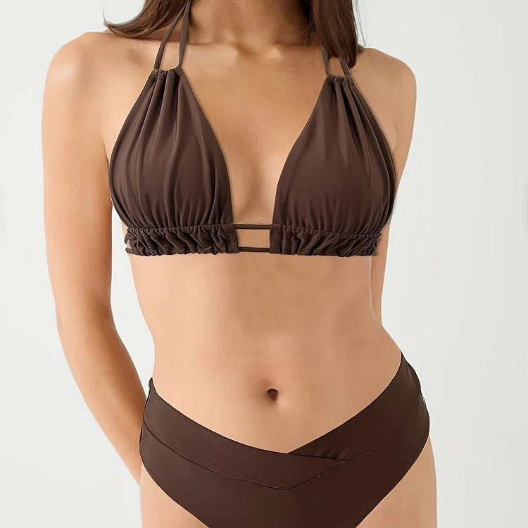 Ensemble de bikini pour femme avec haut triangle tendance et culotte taille haute berg-feldt