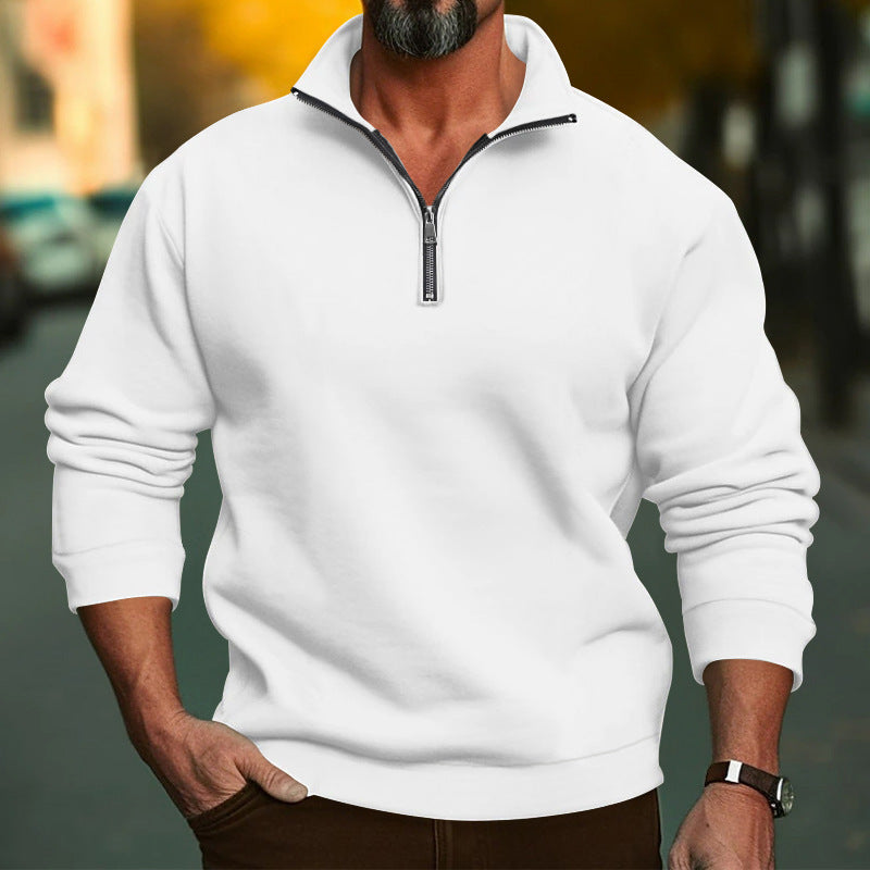 Sweat-shirt homme en molleton mi-zippé Berg-Feldt