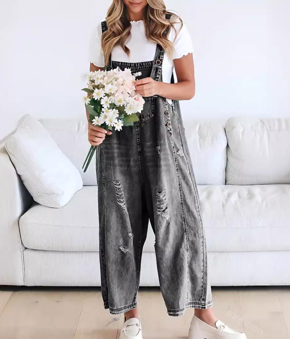 Women's Relaxed-Fit Denim Overalls berg-feldt