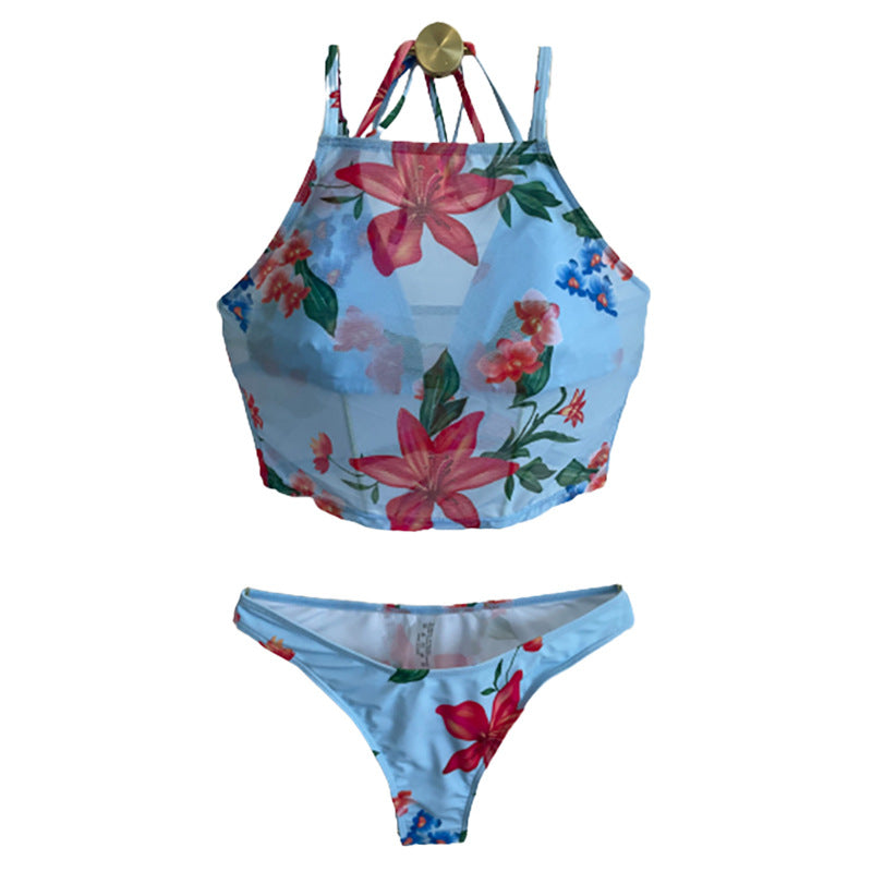 Women's Floral Print Crop Top Bikini Set by berg-feldt
