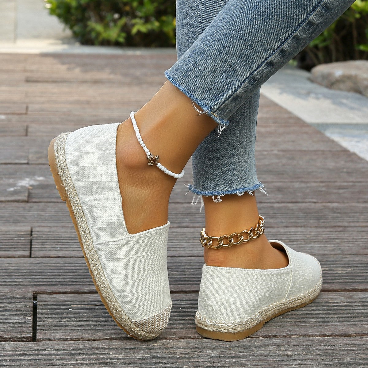 Langlebige Damen Espadrilles mit schlichtem Design und Jute-Sohle von berg-feldt