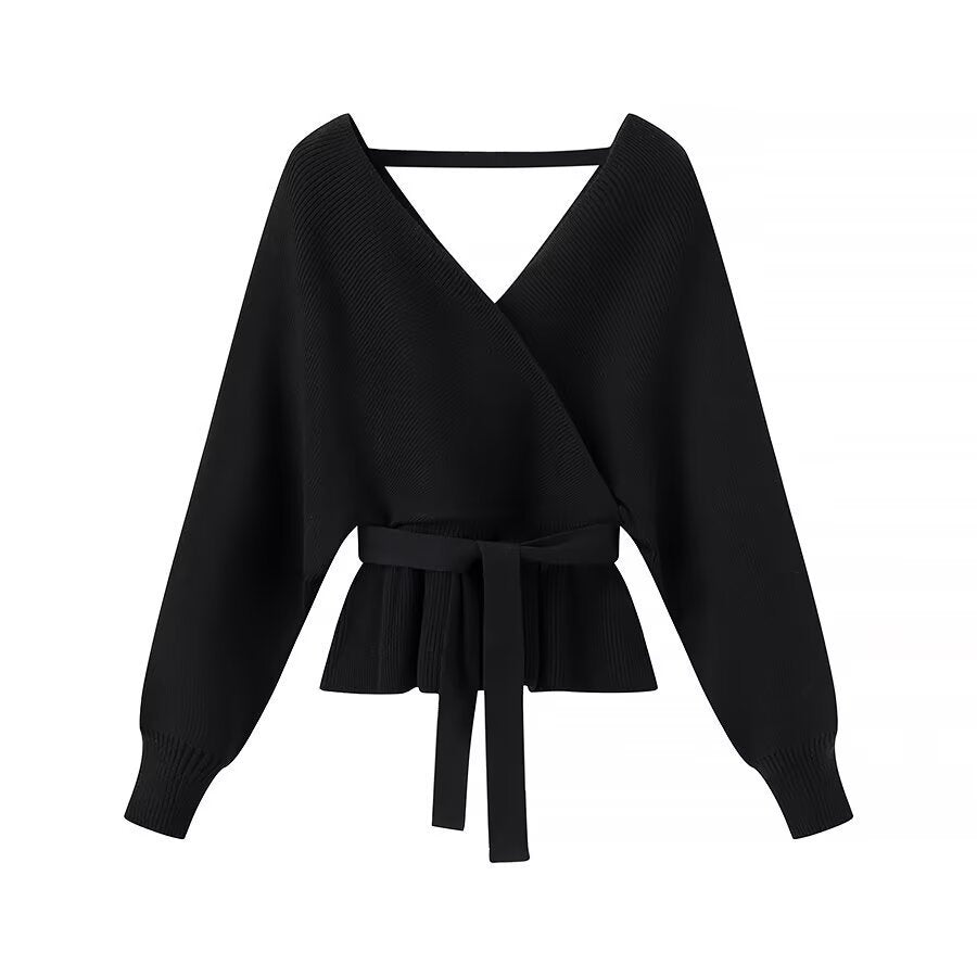Wickeltop für Damen mit eleganter Schleife von berg-feldt