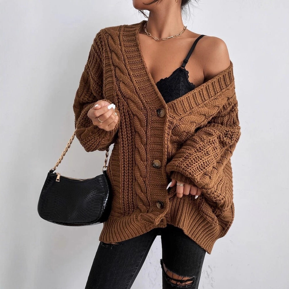 Cardigan épais en maille torsadée pour femme Berg-Feldt
