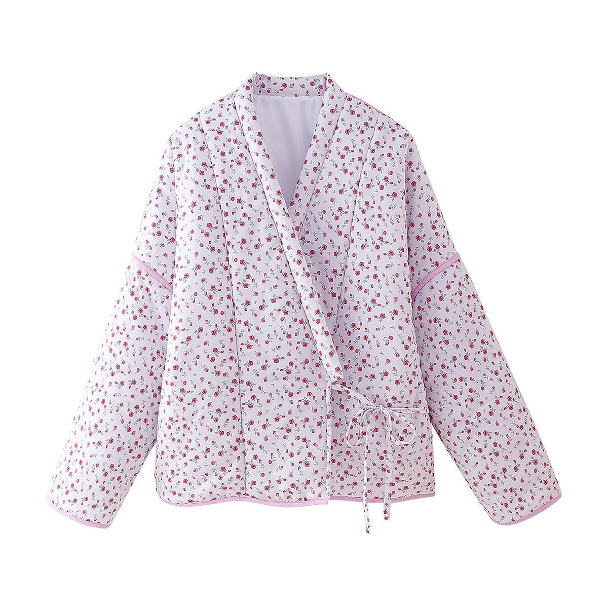 Women's quilted floral wrap jacket berg-feldt