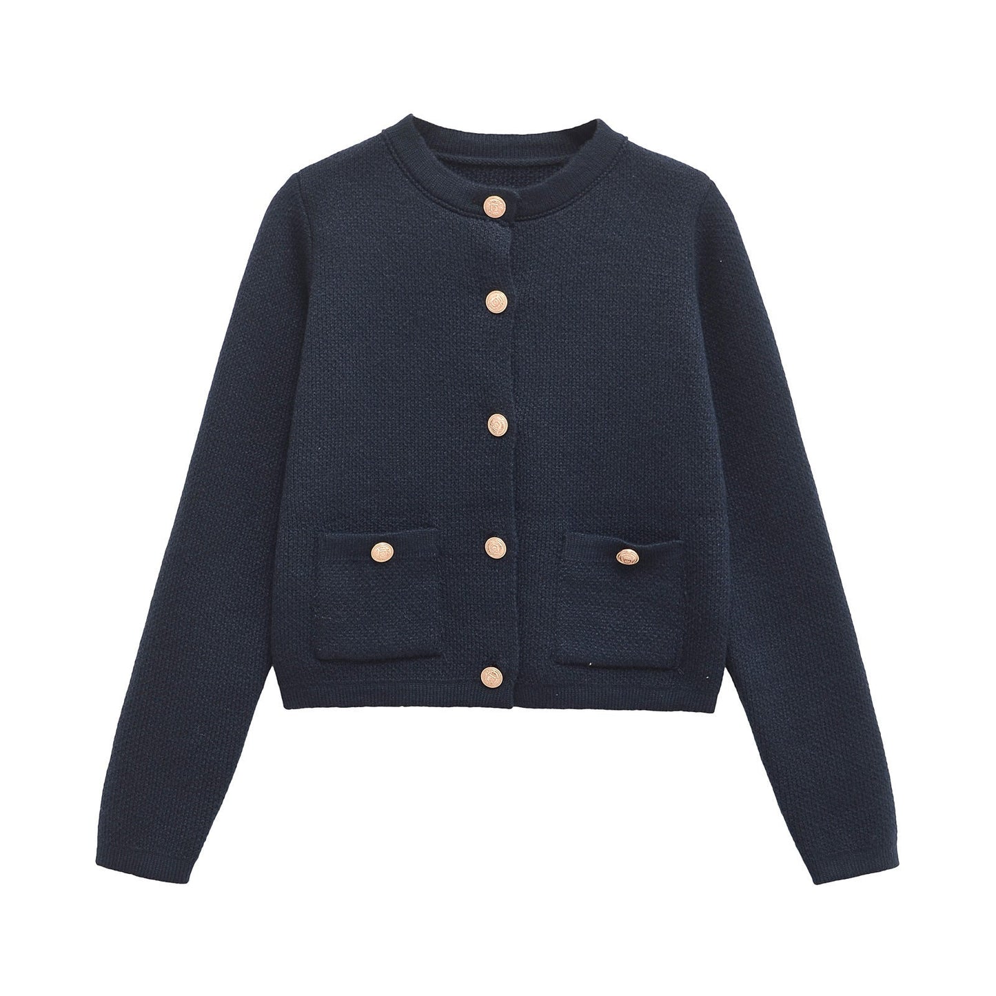 Women's Classic Button-Up Cardigan with Functional Pockets by berg-feldt