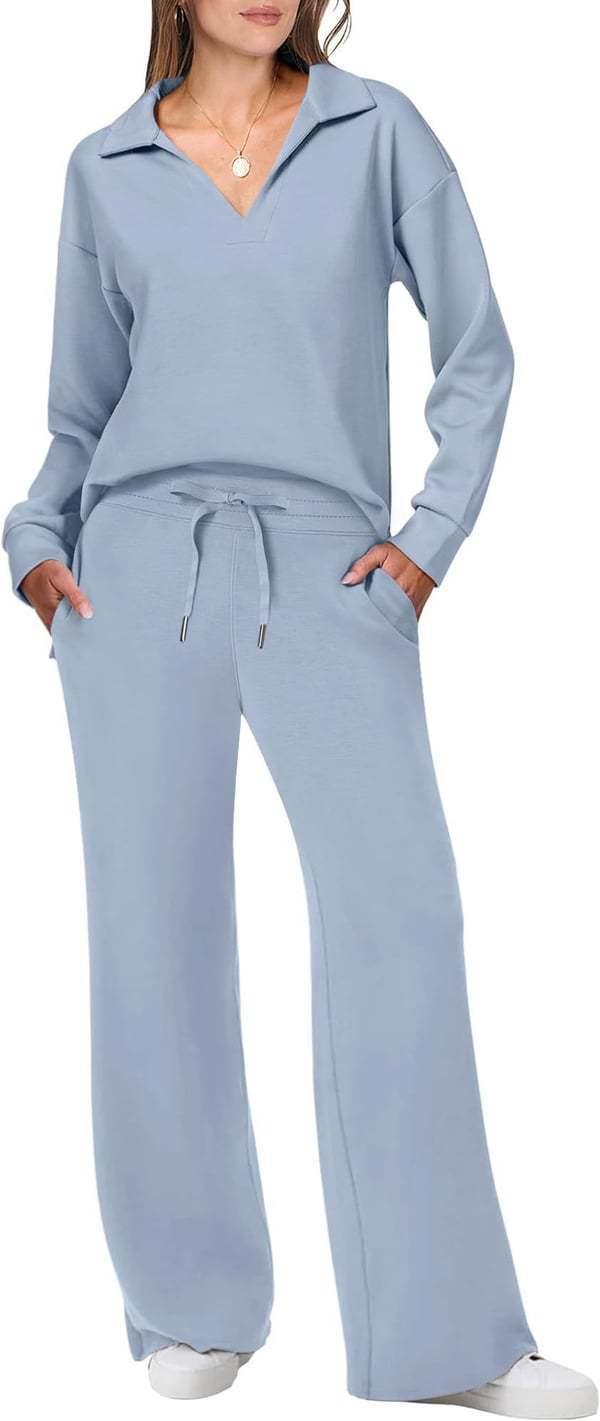 Bequeme Damen Loungehose und Oberteil Set von berg-feldt in weiter Passform