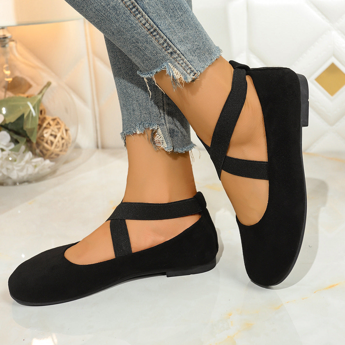 Ballettschuhe für Damen mit elastischen Bändern von berg-feldt