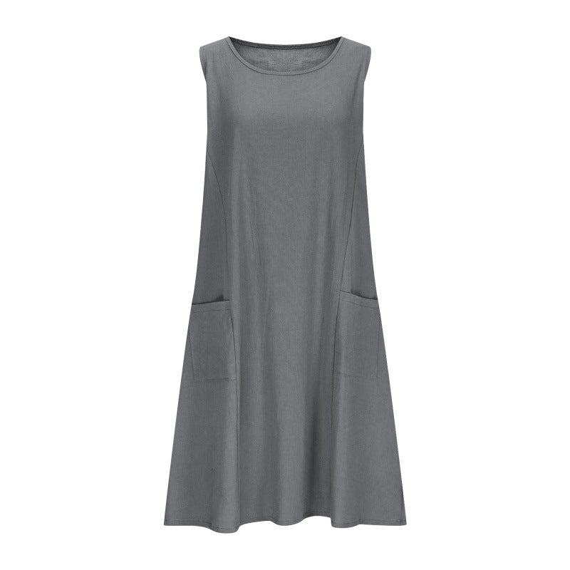 Ärmelloses Damen Freizeitkleid im A-Linie Schnitt mit Taschen von Berg-Feldt