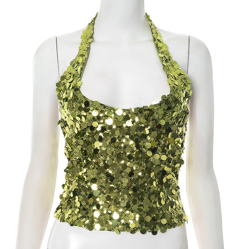 Women's Halter Neck Sequin Top berg-feldt