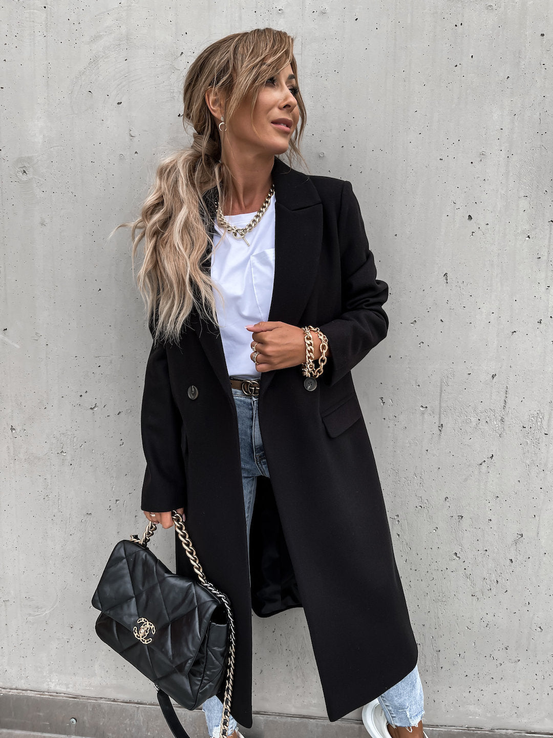 Manteau élégant en laine pour femme, coupe oversize Berg-Feldt