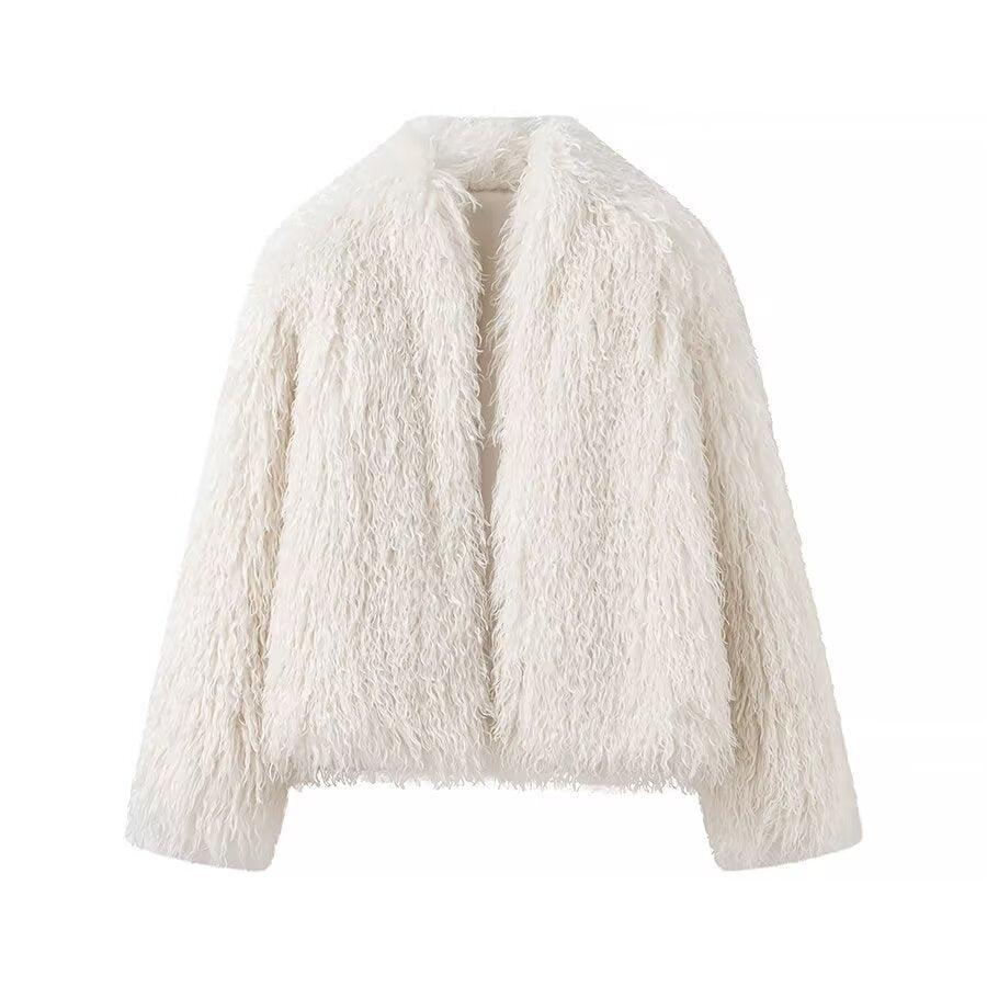 Women's Plush Textured Faux Fur Jacket berg-feldt