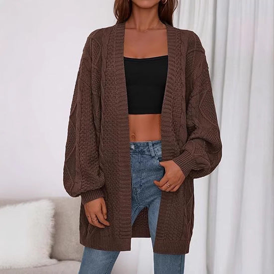 Women's Oversized Knitted Cardigan Mountain Field