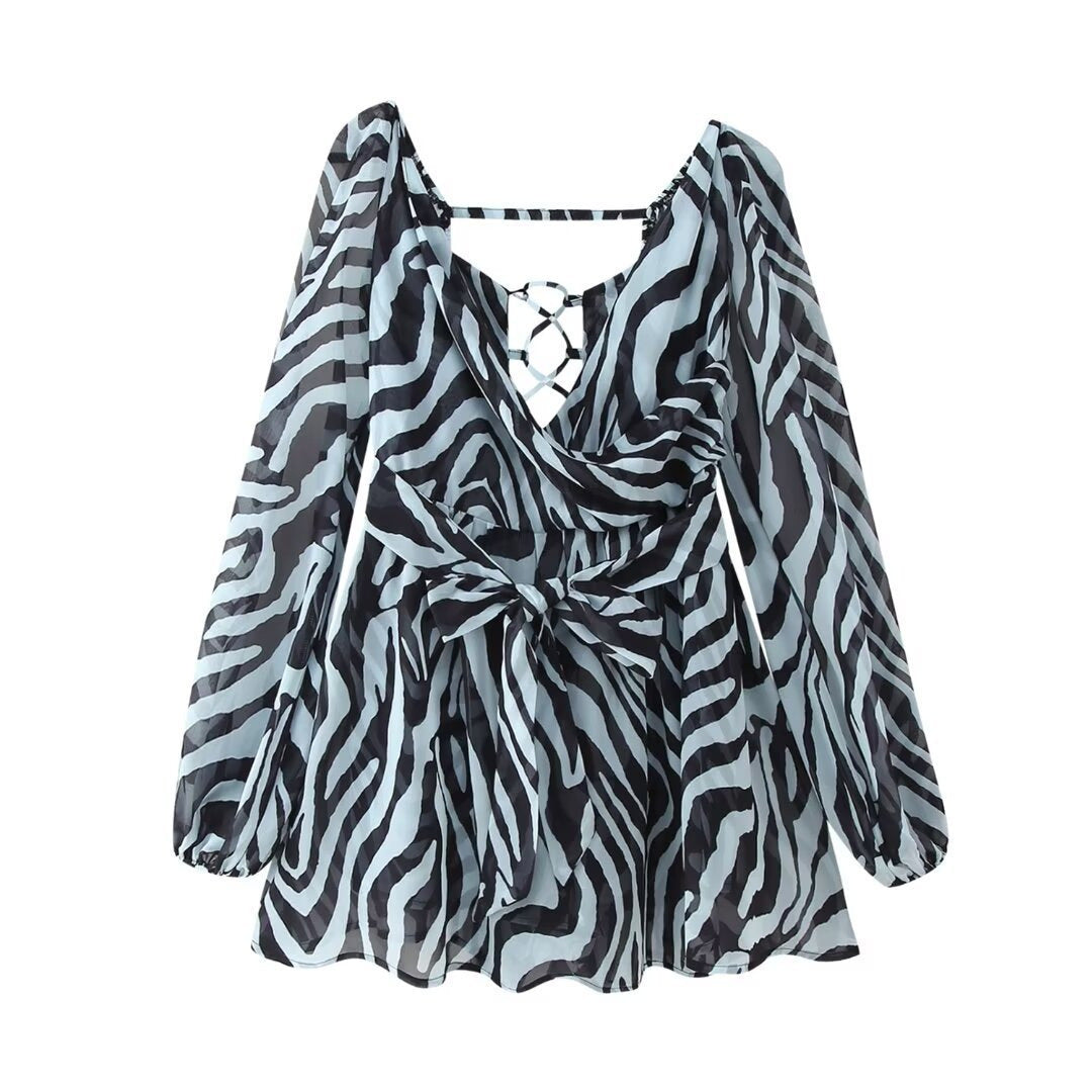 Wickelbluse für Damen mit Schnürung hinten und langen Ärmeln von berg-feldt