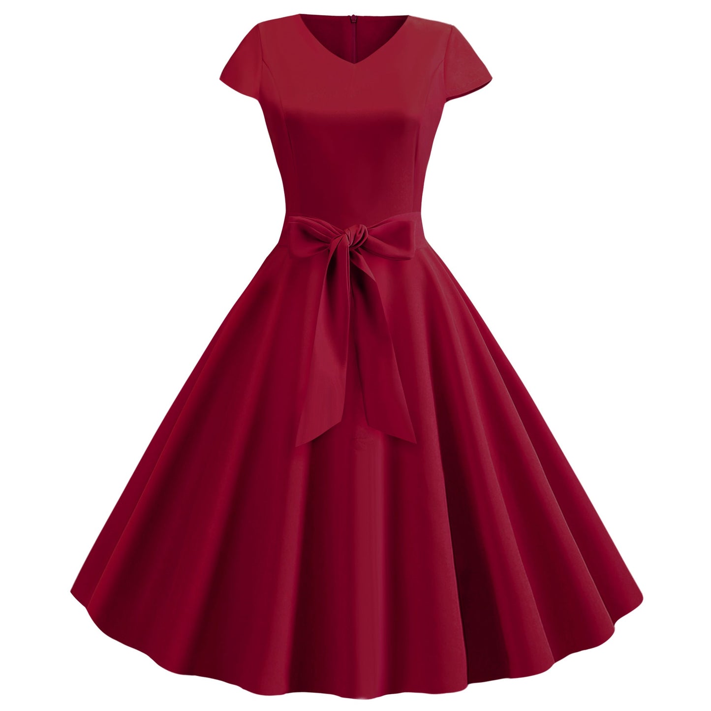Robe femme Berg-Feldt, coupe vintage, ajustée, avec nœud